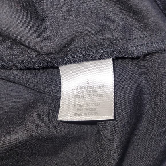 Mi Ami l Mini Dress Size Small Smocked Pleated Square Neck Puff Sleeves LBD - Picture 8 of 12